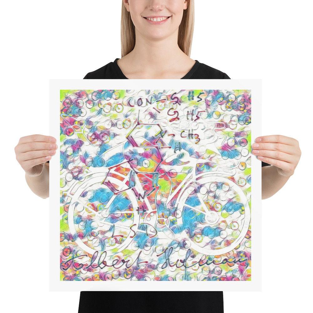 Albert Hofmann Bicycle Trip 2020 v2 by Kosapan Photo paper poster Albert Hofmann Bicycle Trip 2020 v2 by Kosapan Photo paper poster