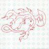 Blotter Art Red Dragon - Double Dragon de la collection Mc Cloud