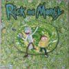 Blotter Art Rick and Morty go down the Wormhole- US