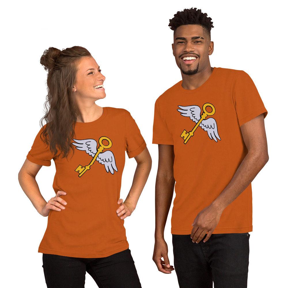 LSD Blotter Art Flying Keys Unisex T-Shirt LSD Blotter Art Flying Keys Unisex T-Shirt
