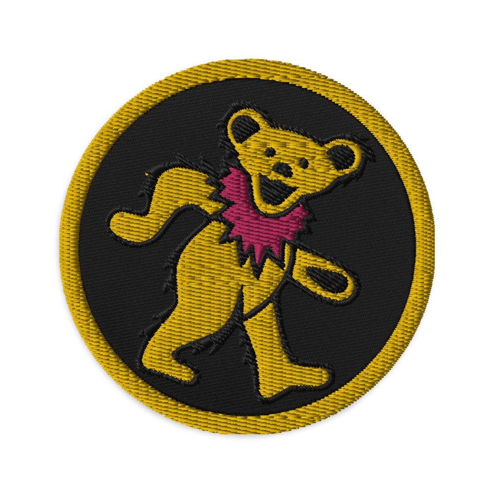 Patch brodé LSD Blotter Art Dancing Bear Yellow Patch brodé LSD Blotter Art Dancing Bear Yellow – Image 9