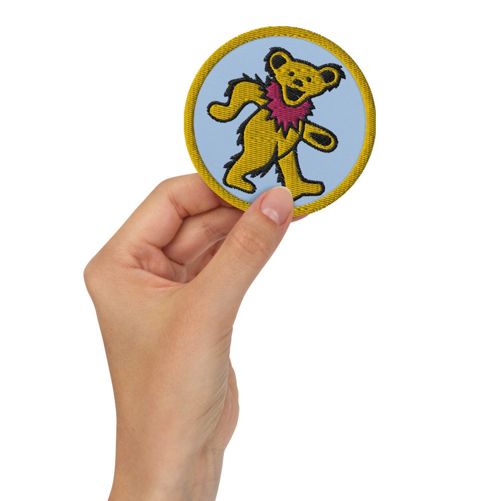 Patch brodé LSD Blotter Art Dancing Bear Yellow Patch brodé LSD Blotter Art Dancing Bear Yellow – Image 2