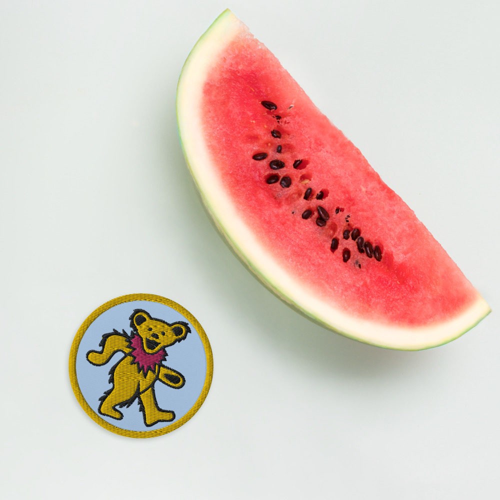 Patch brodé LSD Blotter Art Dancing Bear Yellow Patch brodé LSD Blotter Art Dancing Bear Yellow – Image 4