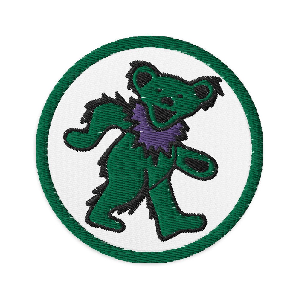Patch brodé LSD Blotter Art Dancing Bear Green Patch brodé LSD Blotter Art Dancing Bear Green