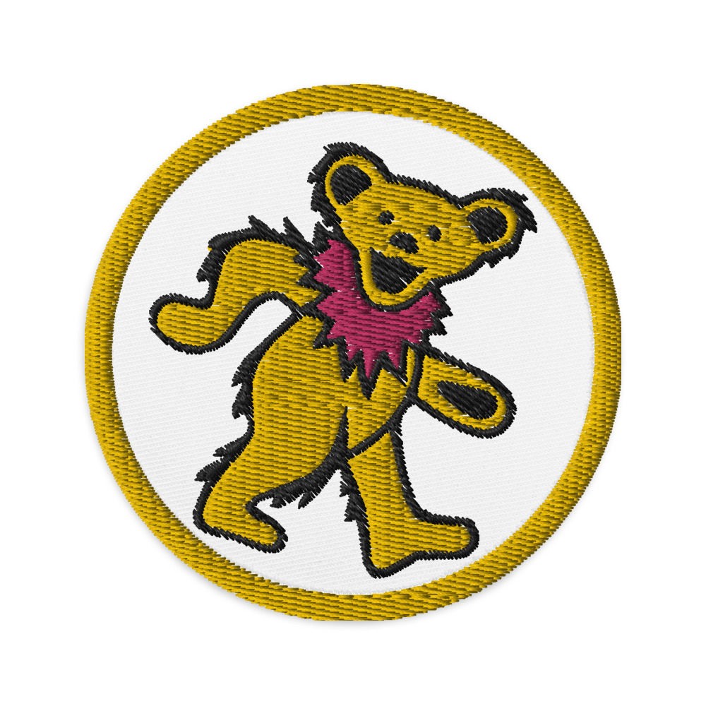 Patch brodé LSD Blotter Art Dancing Bear Yellow Patch brodé LSD Blotter Art Dancing Bear Yellow