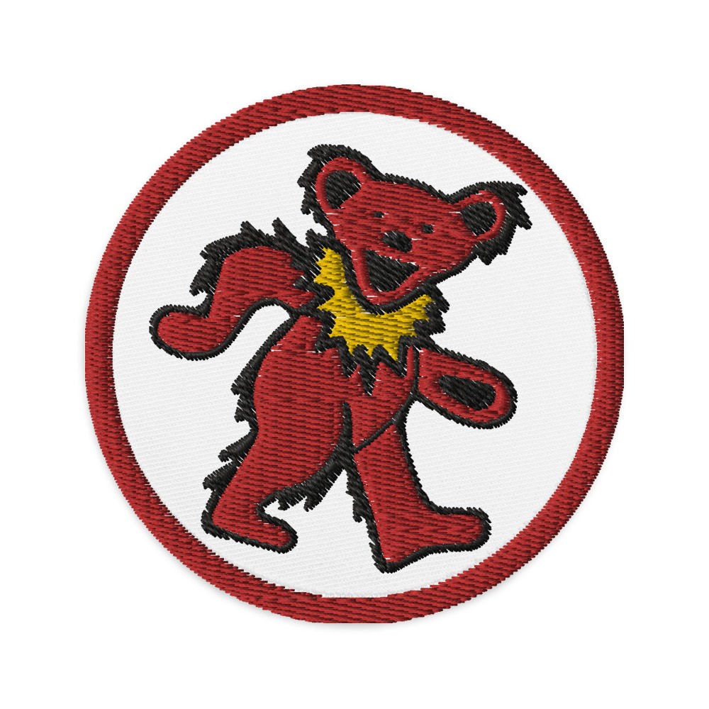 Patch brodé LSD Blotter Art Dancing Bear Red Patch brodé LSD Blotter Art Dancing Bear Red