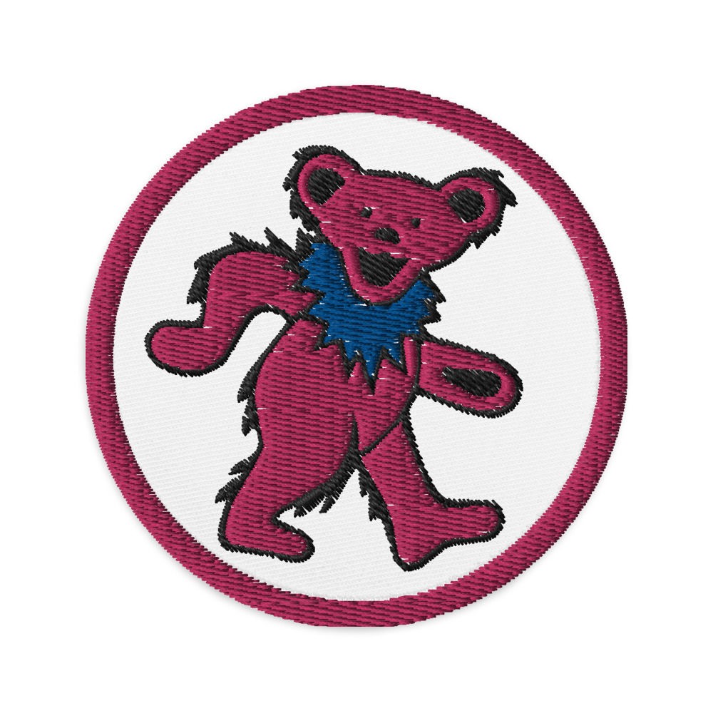 Patch brodé LSD Blotter Art Dancing Bear Pink Patch brodé LSD Blotter Art Dancing Bear Pink