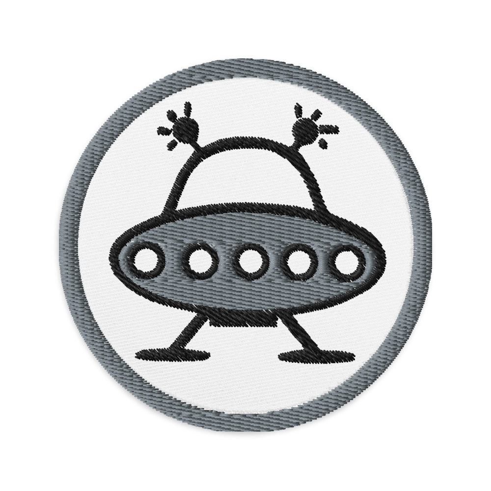Patch brodé LSD Blotter Art Vintage UFO Grey Patch brodé LSD Blotter Art Vintage UFO Grey