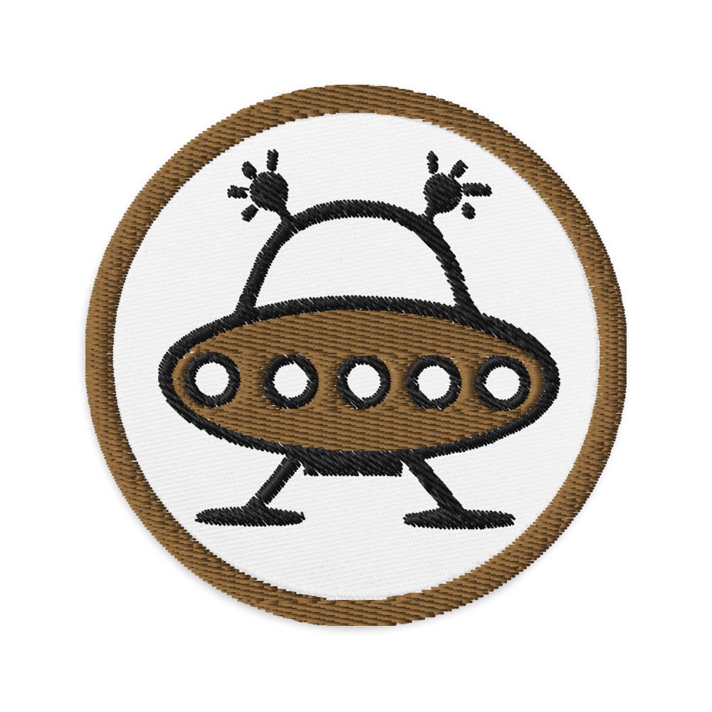 Patch brodé LSD Blotter Art Vintage UFO Brown Patch brodé LSD Blotter Art Vintage UFO Brown