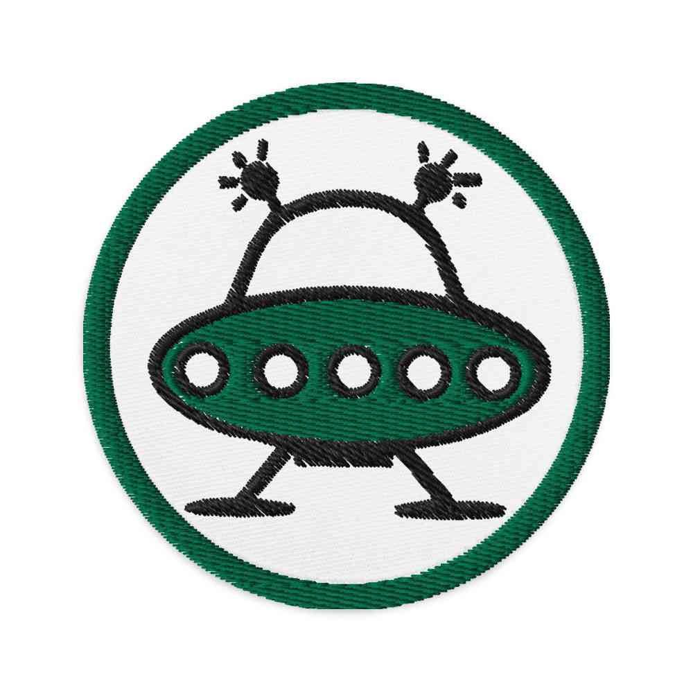 Patch brodé LSD Blotter Art Vintage UFO Dark Green Patch brodé LSD Blotter Art Vintage UFO Dark Green