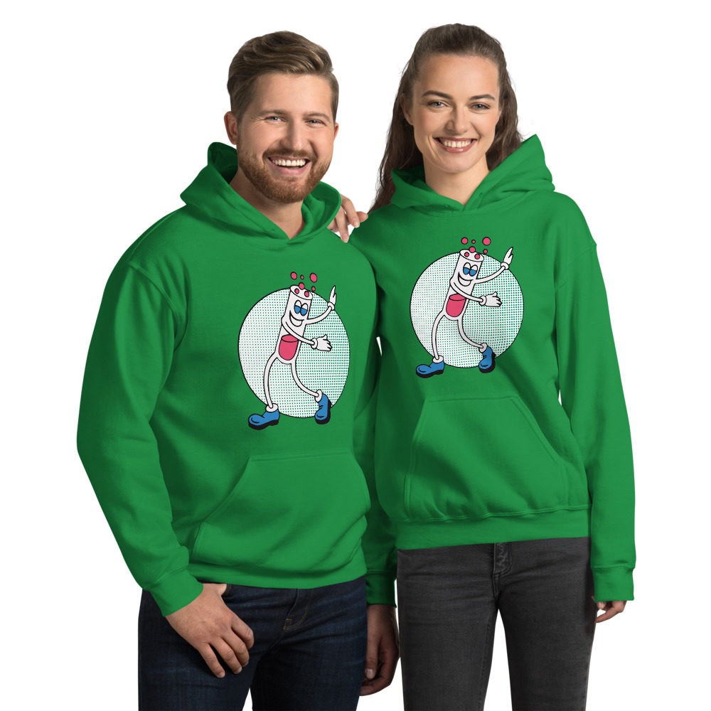 Sweat à capuche Unisex Blotter Art Dancing Test Tube Green Hoodie Sweat à capuche Unisex Blotter Art Dancing Test Tube Green Hoodie
