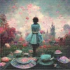 Monet's Adventures In Wonderland Blotter Art -US