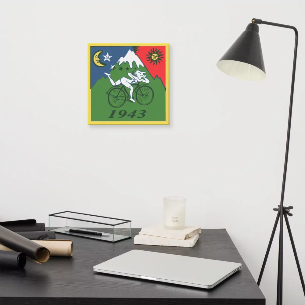 Bike ride 1943 blotter art Canvas Bike ride 1943 blotter art Canvas – Image 2