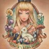 Blotter Art Alice Follow the white rabbit Blotter Art Alice Follow the white rabbit