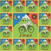 Blotter Art Bike ride 1943 13 panel Blotter Art Bike ride 1943 13 panel