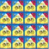 Blotter Art Bike Ride 1943 - 2005. 24 panel