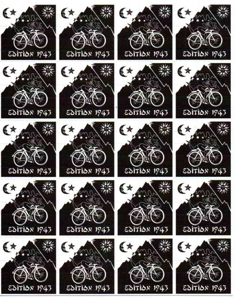 Blotter Art Bike Ride Edition1943 black Blotter art Bike Ride edition 1943 black