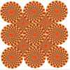 Blotter Art Vasarely orange snakes Blotter Art Vasarely orange snakes